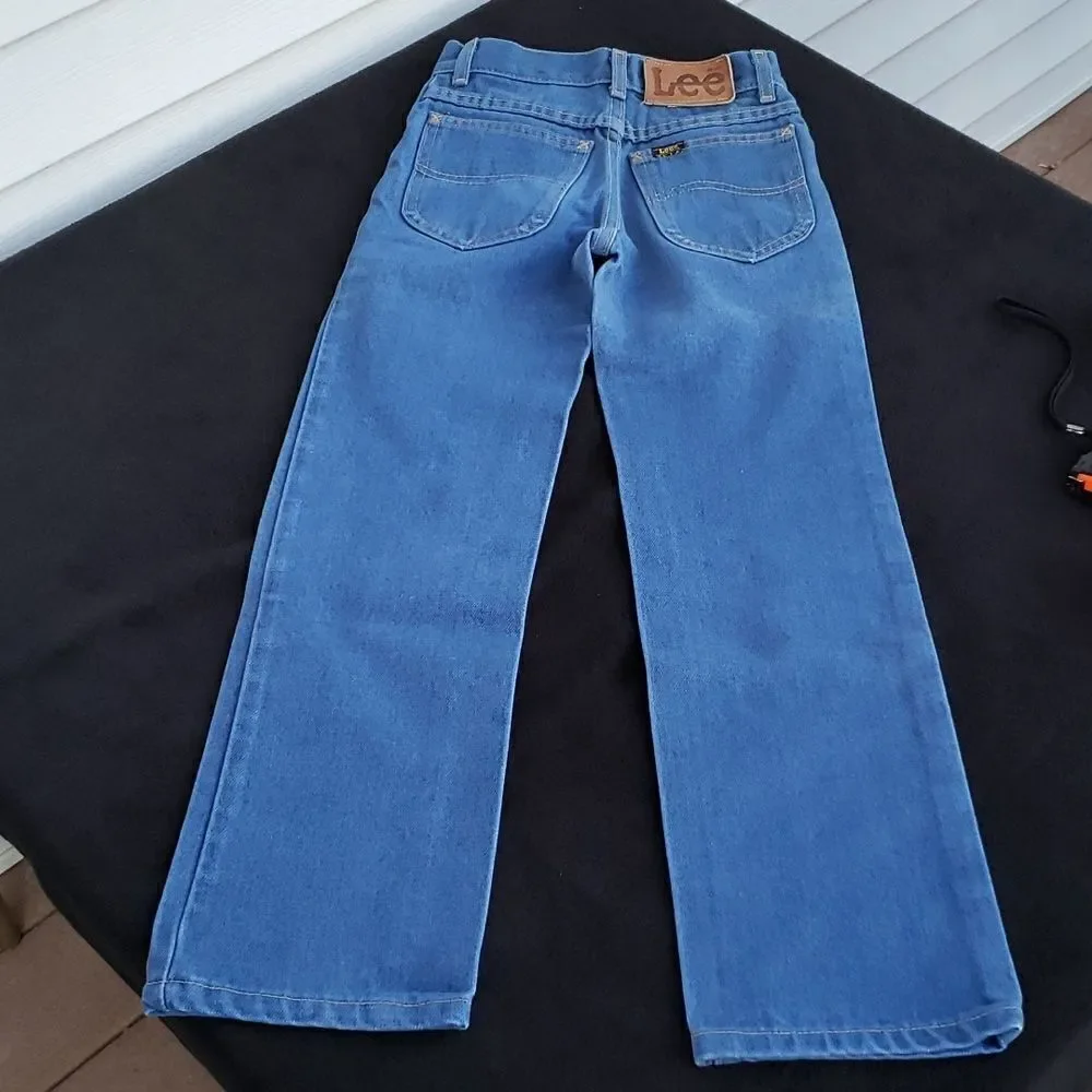 Vintage 1990s Bright Blue Lee Jeans Sz 10 Slim